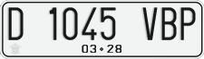 License plate of Indonesia, Regular plates