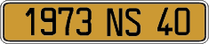 French license plate, FNI