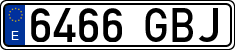 License plates of Spain, Ordinary (2000)