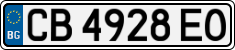 License plate of Bulgaria, Cars