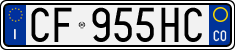 License plate of Italy, Cars (1994 year series)