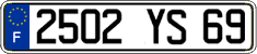 French license plate, FNI