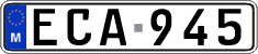 License plate of Malta, Regular plates (ABC 123)