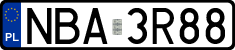 License plates of Poland, Regular car plates