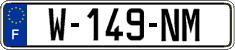 French license plate, SIV (garage)