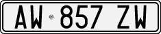 License plate of Italy, Cars (1994 year series)
