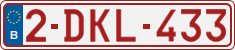 License plate of Belgium, Regular plates (2010)