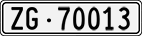 License plate of Switzerland, Cars