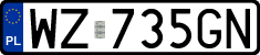 License plates of Poland, Regular car plates