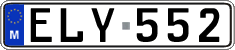 License plate of Malta, Regular plates (ABC 123)