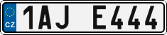 License plate of the Czech Republic, Cars (2001)