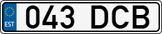 License plate of Estonia, Regular car plates