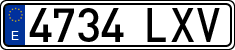 License plates of Spain, Ordinary (2000)