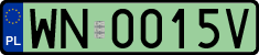 License plates of Poland, Electric vehicles