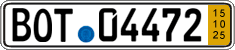 German license plate, Short-term transit plates