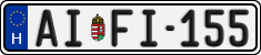 license plates of Hungary, Regular plates (2022)