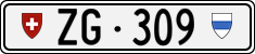 License plate of Switzerland, Cars