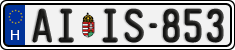 license plates of Hungary, Regular plates (2022)