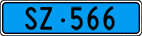 License plate of Switzerland, Work and fire vehicles (blue)
