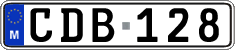 License plate of Malta, Regular plates (ABC 123)