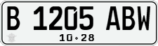 License plate of Indonesia, Regular plates