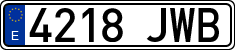 License plates of Spain, Ordinary (2000)