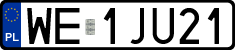 License plates of Poland, Regular car plates