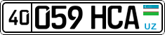 License plate of Uzbekistan, Organizations