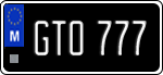 License plate of Malta, Oldtimers (ABC 123)