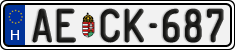 license plates of Hungary, Regular plates (2022)
