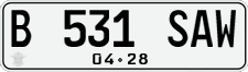 License plate of Indonesia, Regular plates