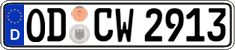German license plate, Regular plates