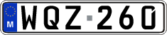 License plate of Malta, Regular plates (ABC 123)