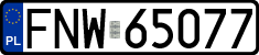 License plates of Poland, Regular car plates