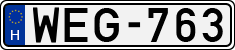 license plates of Hungary, Cars (1990)