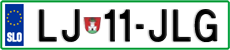 License plate of Slovenia, Cars