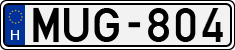license plates of Hungary, Cars (1990)