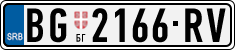 License plate of Serbia, Cars