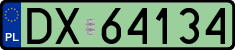 License plates of Poland, Electric vehicles