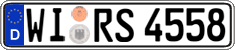German license plate, Regular plates