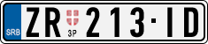 License plate of Serbia, Cars