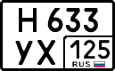 License plate Russia, Cars