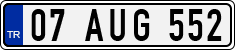 License plate of Turkey, Regular plates