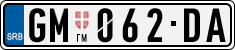 License plate of Serbia, Cars