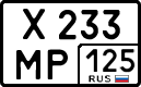 License plate Russia, Cars