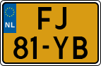License plate of the Netherlands, Cars
