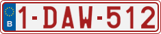 License plate of Belgium, Regular plates (2010)