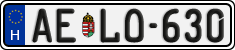 license plates of Hungary, Regular plates (2022)