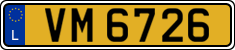 License plate of Luxembourg, 2003 year system