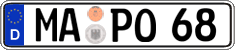 German license plate, Regular plates